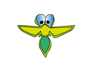 Watercolor drawing dragonfly. Vector greeting background with beautiful watercolor dragonfly. Abstract Paint Decoration. Hand drawn brush strokes. Vector Illustration.