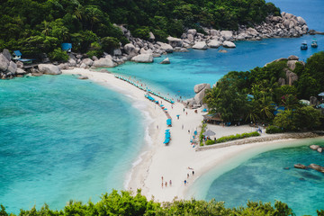 Koh Nang Yuan island, paradise beach in Thailand