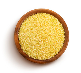 Couscous isolated on white background with clipping path