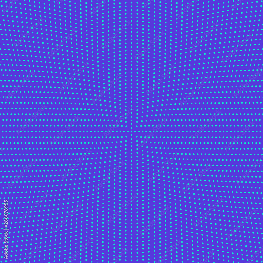 Poster retro halftone colored round circle pattern background - color abstract vector graphic design from c