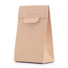 Cardboard brown package on white background isolation