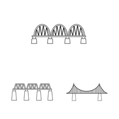 Vector illustration of sight and connection symbol. Set of sight and construct vector icon for stock.