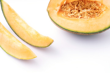 Cut Natural Melon, a healthy product full of vitamins.