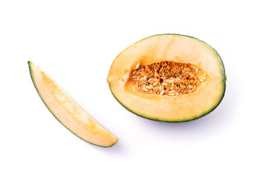 Cut Natural Melon, a healthy product full of vitamins.