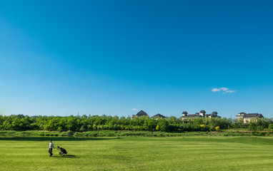 Beijing Shahe villa area spring scenery