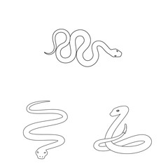 Vector illustration of poison and evil icon. Set of poison and bite stock symbol for web.