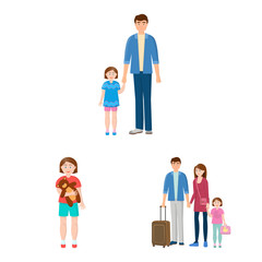 Vector design of family and people logo. Collection of family and avatar vector icon for stock.