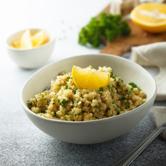 Quinoa with fresh parsley and lemon