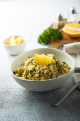 Quinoa with fresh parsley and lemon