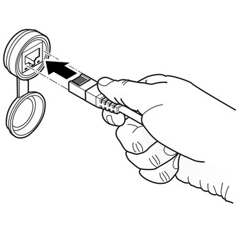 Netzwerkstecker anschliessen [schwarz-wei&szlig;]