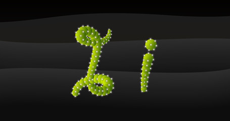 I-i 3D Cactus Alphabet