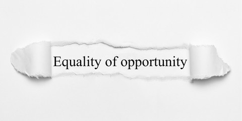 Equality of opportunity