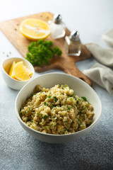 Quinoa with fresh parsley and lemon