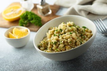 Quinoa with fresh parsley and lemon