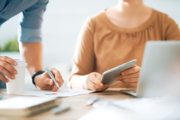 Working day in office.