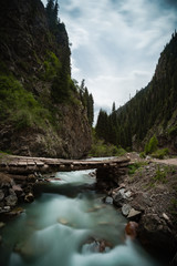 timelapse of a river in the mountains
