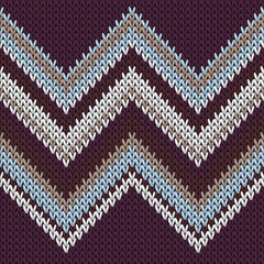 Obraz premium Macro zig zal lines knitting texture geometric 