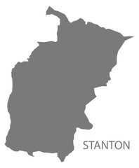 Stanton grey ward map of Derbyshire Dales district in East Midlands England UK