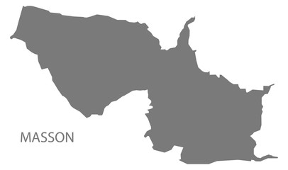 Masson grey ward map of Derbyshire Dales district in East Midlands England UK