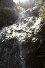 waterfall in mountains