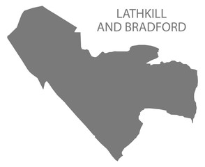 Lathkill and Bradford grey ward map of Derbyshire Dales district in East Midlands England UK