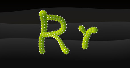R-r 3D Cactus Alphabet