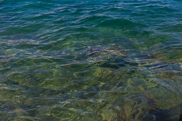 Background shot of aqua sea water surface