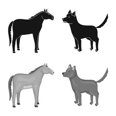 Isolated object of breeding and kitchen symbol. Set of breeding and organic vector icon for stock.