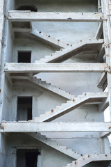 steps, perfectionism. Elements of the old destroyed building