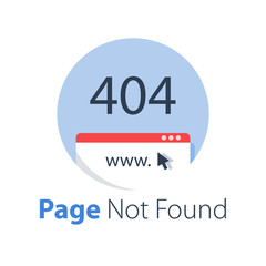 Error 404, page not found, website page missing