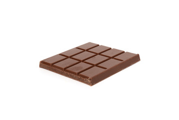 Milk chocolate isolated on white background.