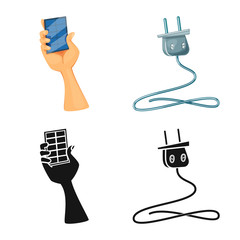 Vector illustration of innovation and technology symbol. Set of innovation and nature stock symbol for web.