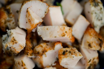 Hühnerfleisch, fleisch, gewürzt, pikant, struktur, lecker, essen, macro, Hintergrundbild, Makro
