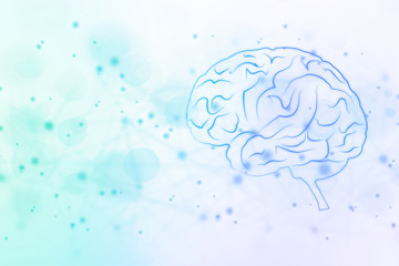 2d illustration Human health brain 