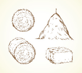 Haystack. Vector drawing