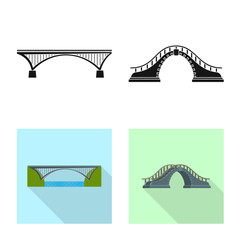 Isolated object of connection and design logo. Set of connection and side vector icon for stock.