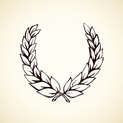 Laurel wreath. Vector drawing