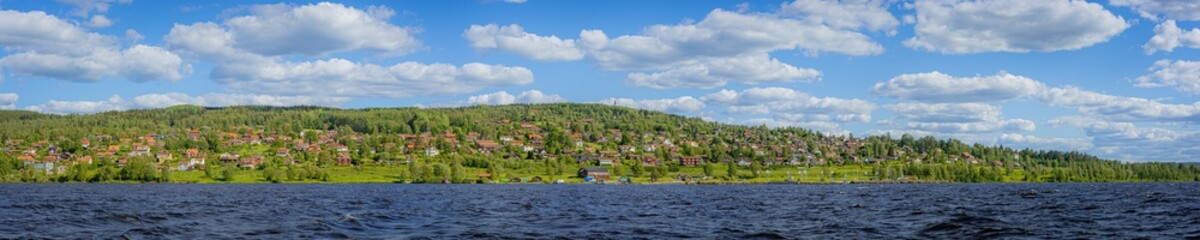 Fototapeta na wymiar sweden landscape village lake 