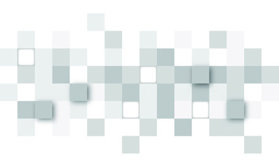 Flat white and grey pixel background. Vector illustration. EPS 10.