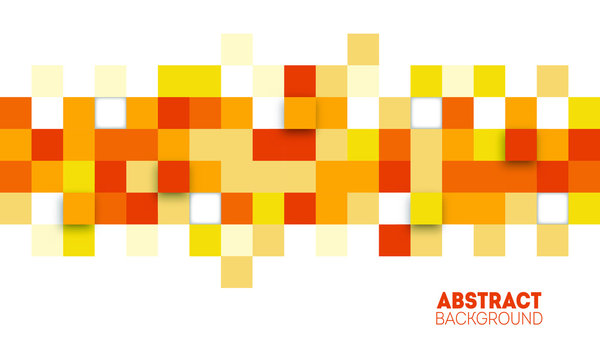 Abstract Orange Pixel Background. Vector Illustration. EPS 10.