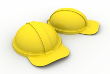 3d illustration human Safety Helmet 