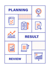 WebModern Flat Line Color illustration Concept for Assessment. Concepts web banner and printed materials. Vector Illustration