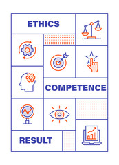 WebModern Flat Line Color illustration Concept for Business. Concepts web banner and printed materials. Vector Illustration