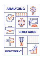 WebModern Flat Line Color illustration Concept for Business. Concepts web banner and printed materials. Vector Illustration