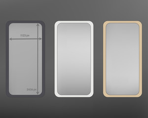 Mesh, gray colored phone backgrounds kit.