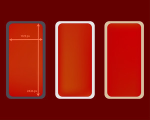 Mesh, red colored phone backgrounds kit.