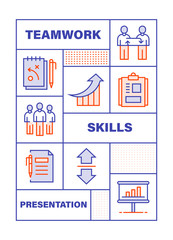 Modern Flat Line Color illustration Concept for Corporate Business. Concepts web banner and printed materials. Vector Illustration