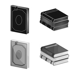 Obraz premium Vector illustration of training and cover logo. Collection of training and bookstore vector icon for stock.