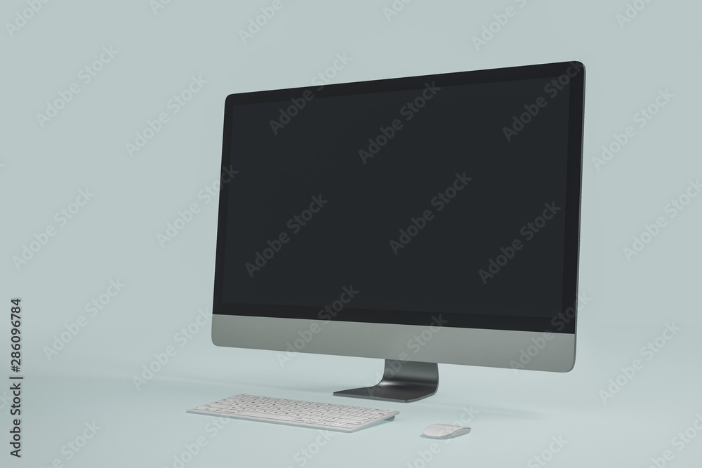Poster closeup of empty computer screen