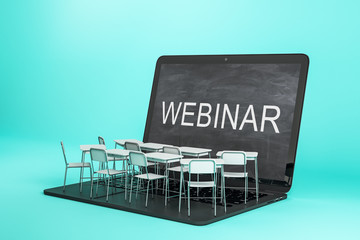 Webinar and online education concept